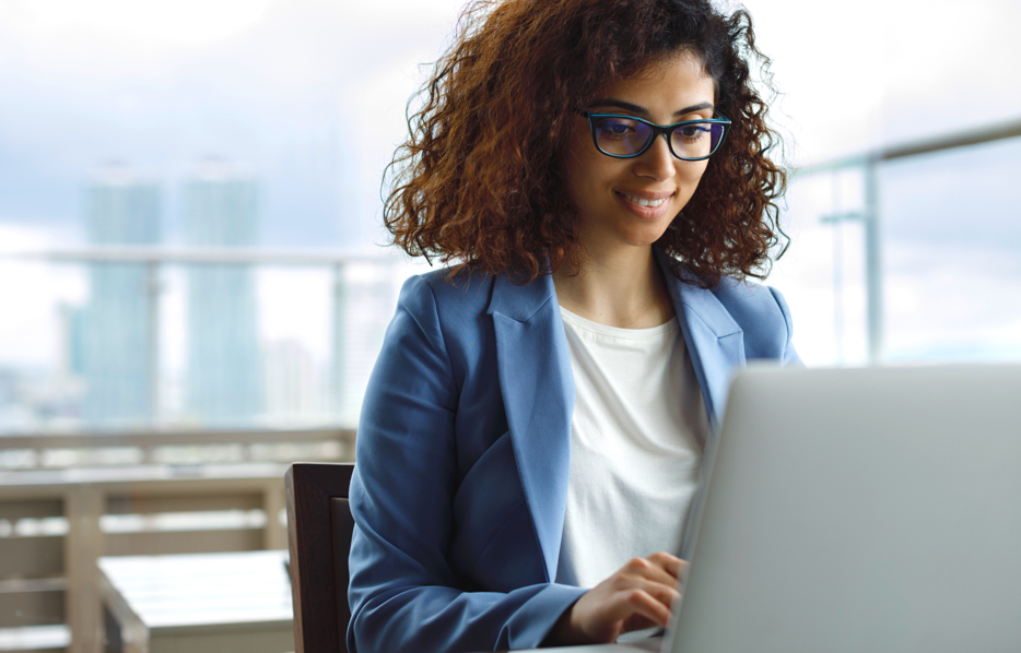 Woman at computer